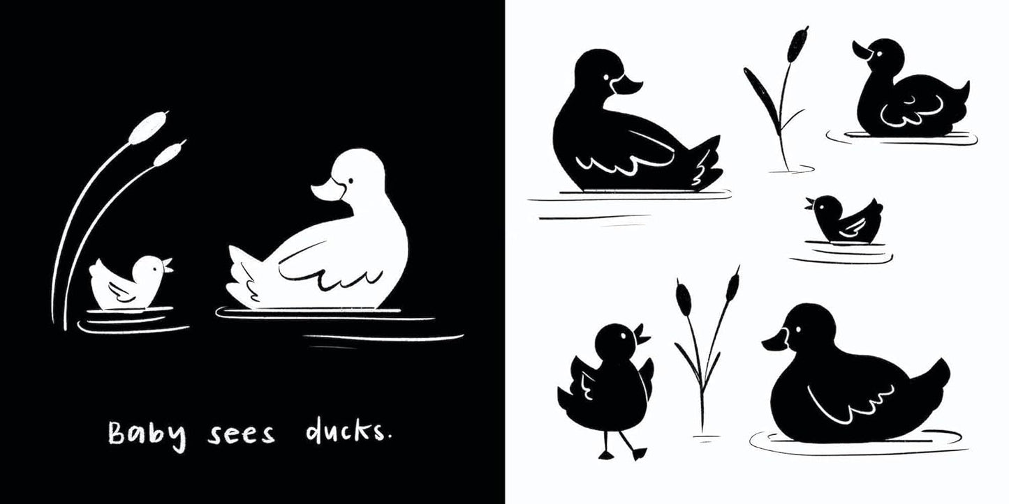 Baby Sees Farm Animals - A High Contrast Board Book for Babies
