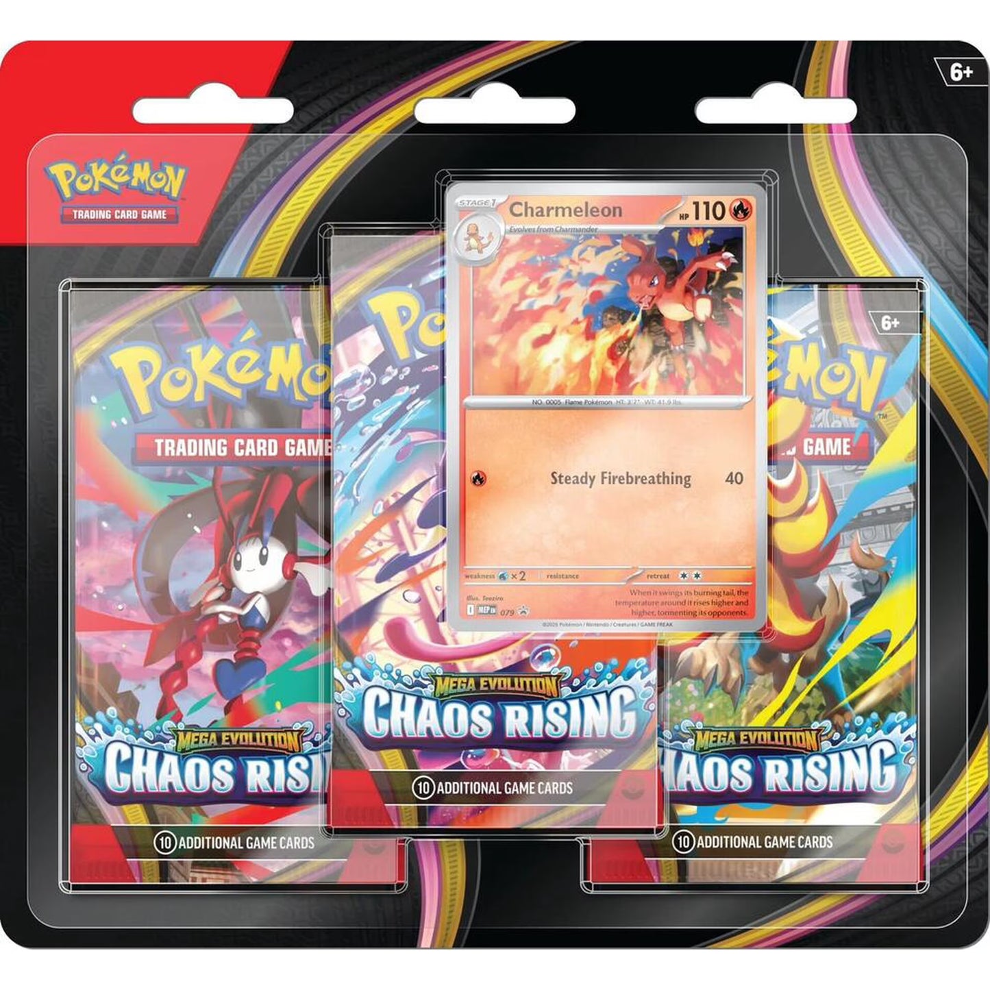 Pokémon TCG: Mega Evolution Chaos Rising 3-Pack Blister