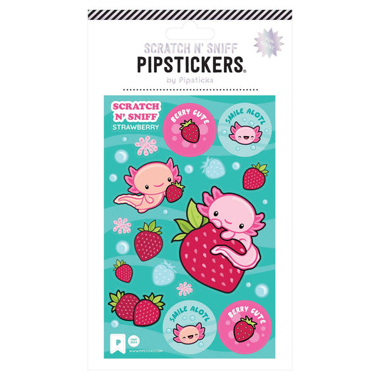 Berry Cute Axolotl Scratch 'n Sniff Stickers