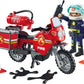 City Action: Fire Motorcycle with Oil Spill