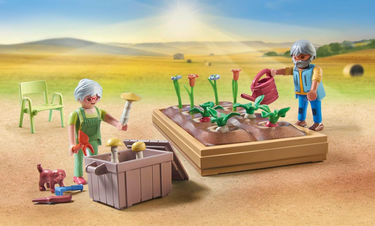 Country: Vegetable Garden with Grandparents