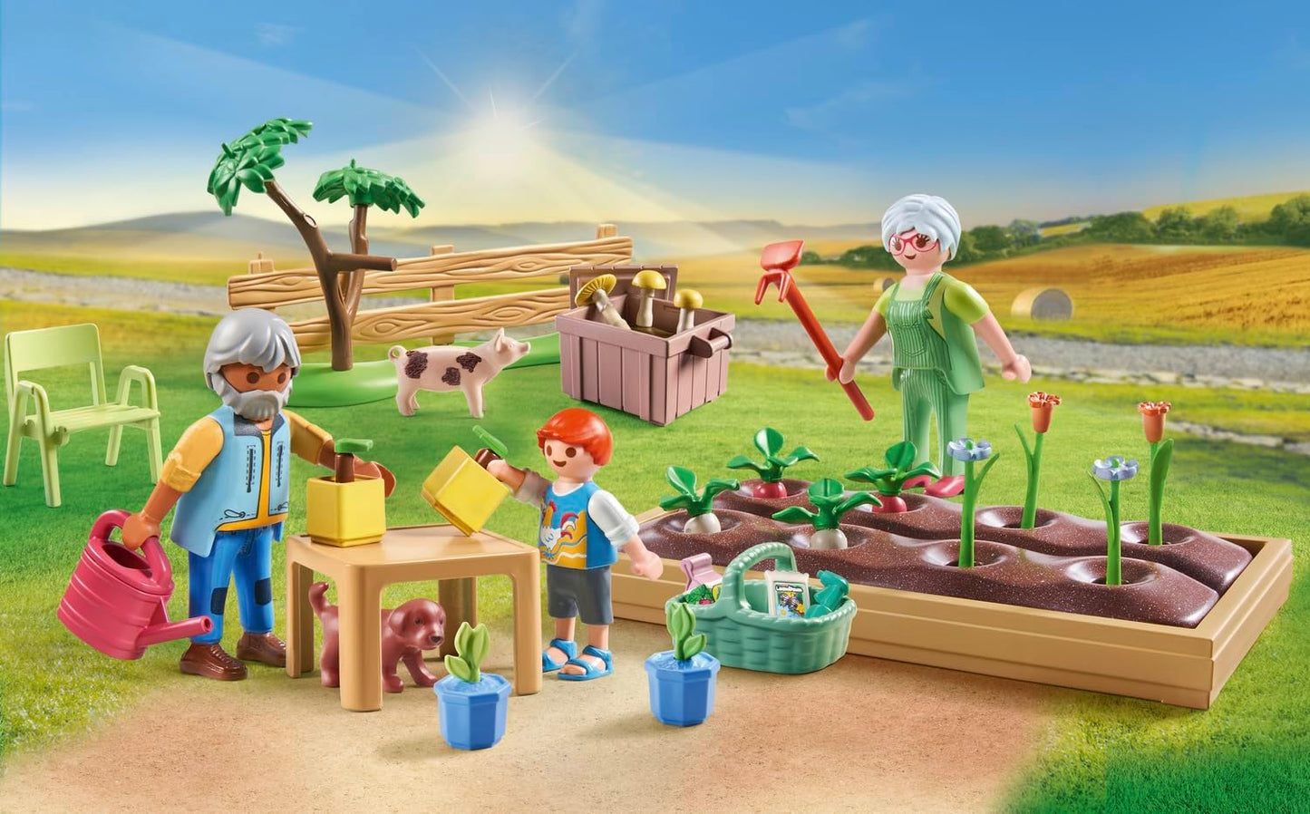 Country: Vegetable Garden with Grandparents