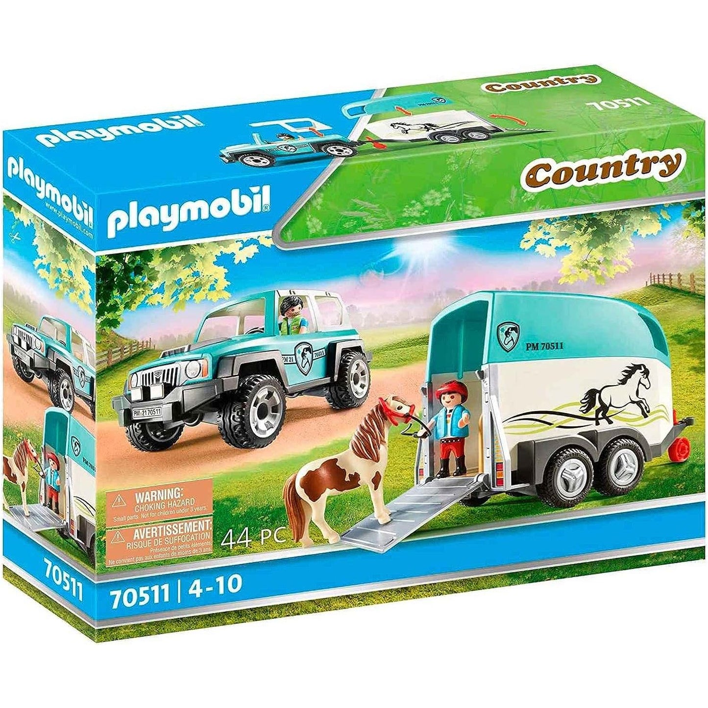 Country Car with Pony Trailer