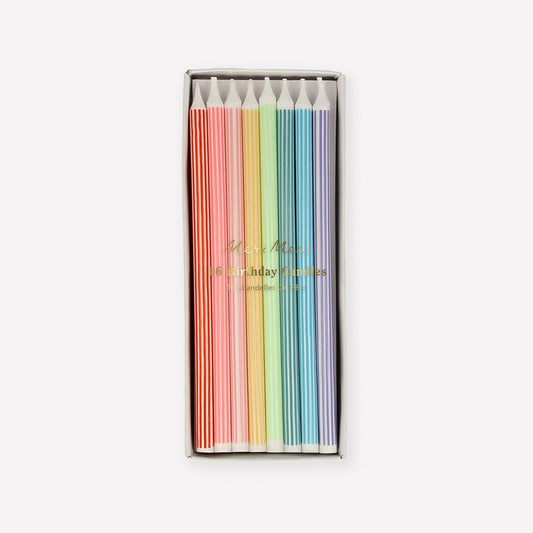 Mixed Striped Candles