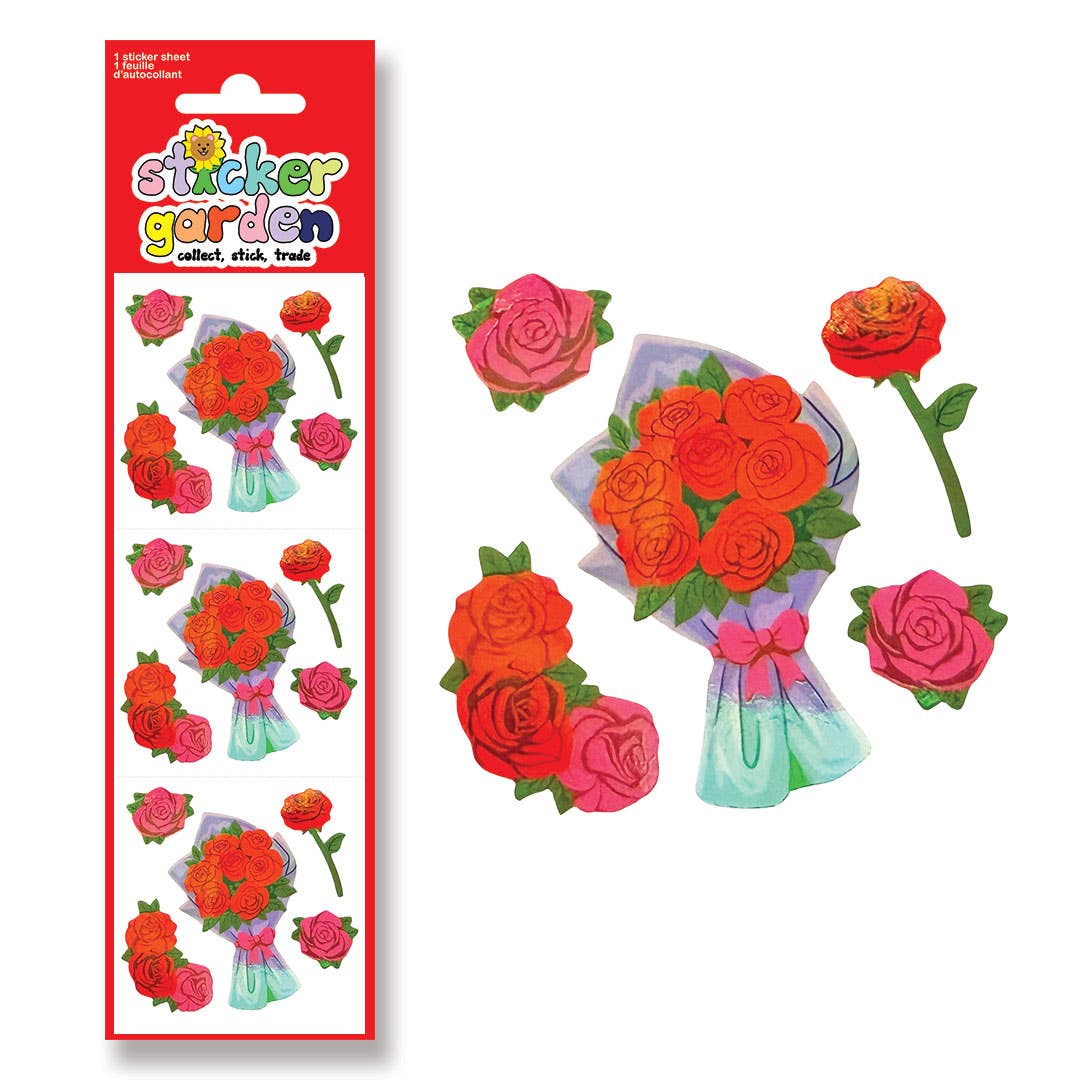 Jewel Roses Valentine Sticker Sheet