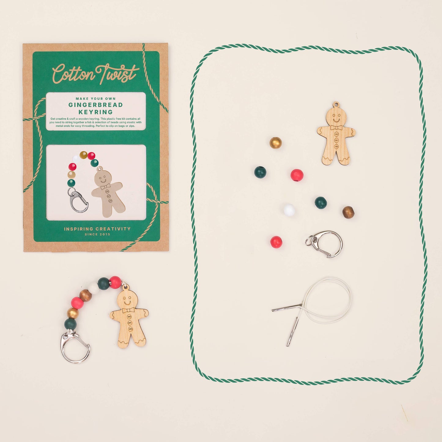 Make Your Own Gingerbread Character Keyring