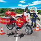 City Action: Fire Motorcycle with Oil Spill