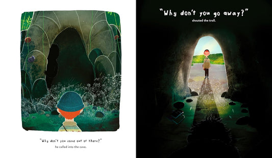 The Boy, The Troll, and the Chalk - Hardcover Picture Book