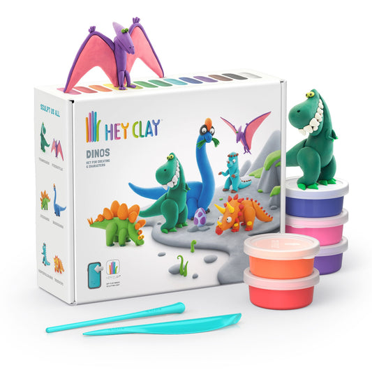 Hey Clay! Air-Dry Modelling Clay Set - Dinos