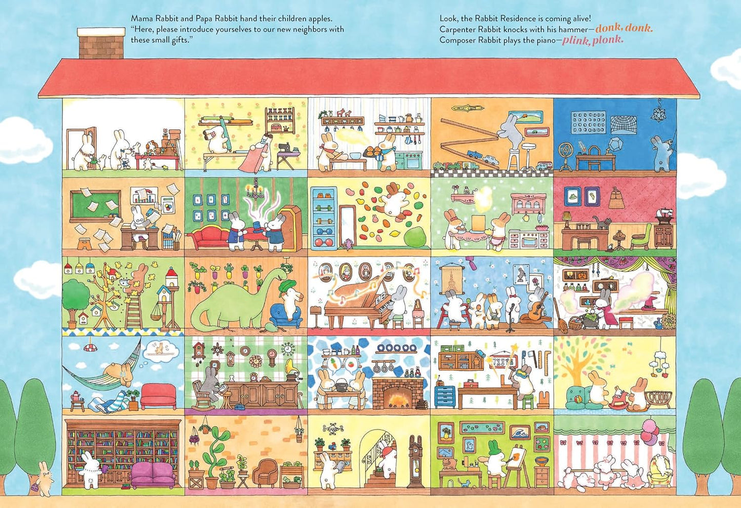 Welcome to the Rabbit Residence - Hardcover Seek-and-Find Picture Book