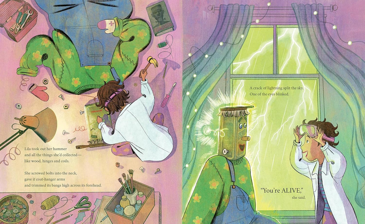 Lila Makes a Monster - Hardcover Picture Book