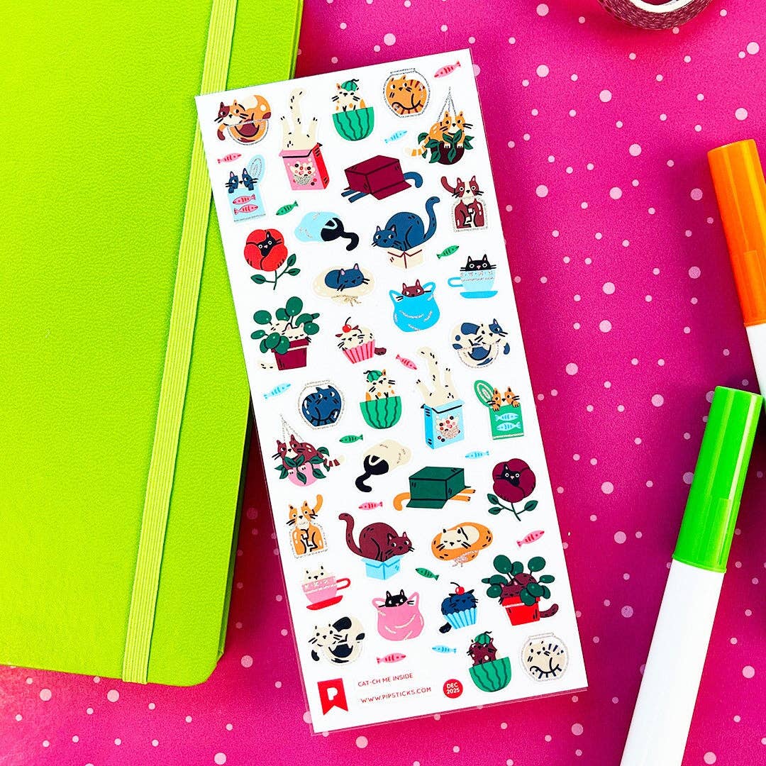 Cat-ch Me Inside Stickers
