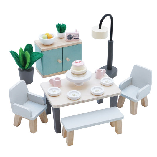 Wooden Doll House Furniture - Dining Room