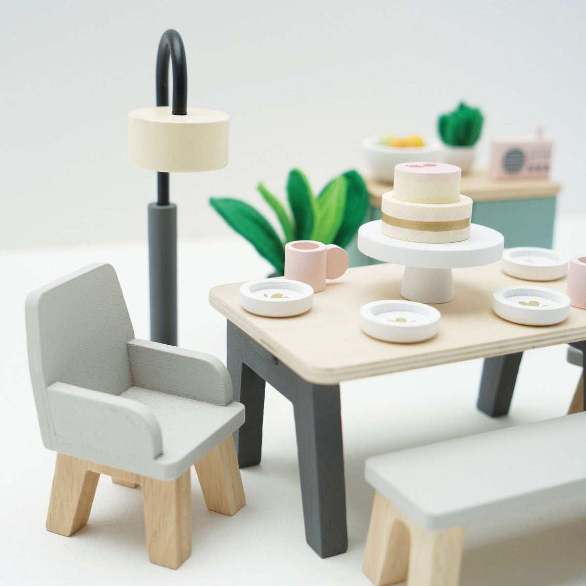 Wooden Doll House Furniture - Dining Room