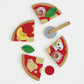 Wooden Pizza & Toppings