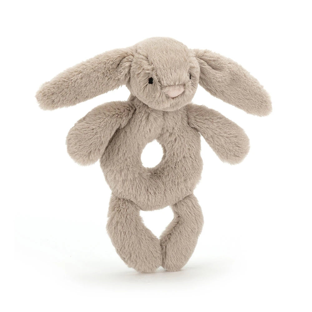 Bashful Bunny Ring Rattle - Beige