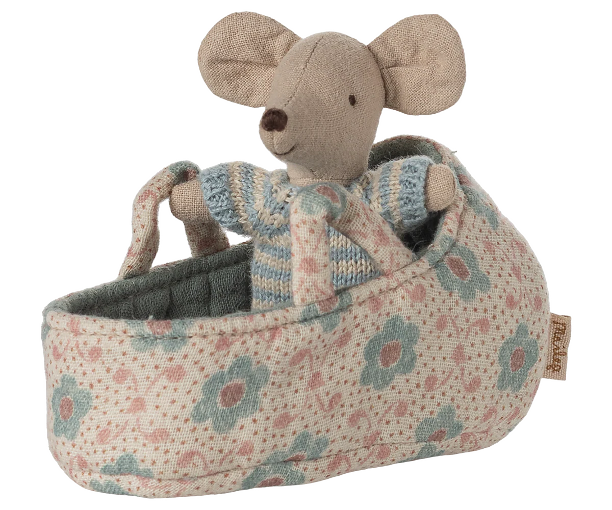 Baby Mouse in Carrying Cot