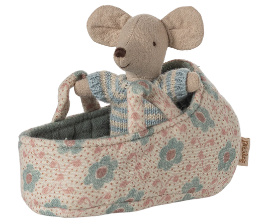 Baby Mouse in Carrying Cot