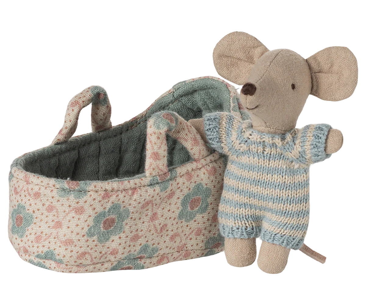 Baby Mouse in Carrying Cot