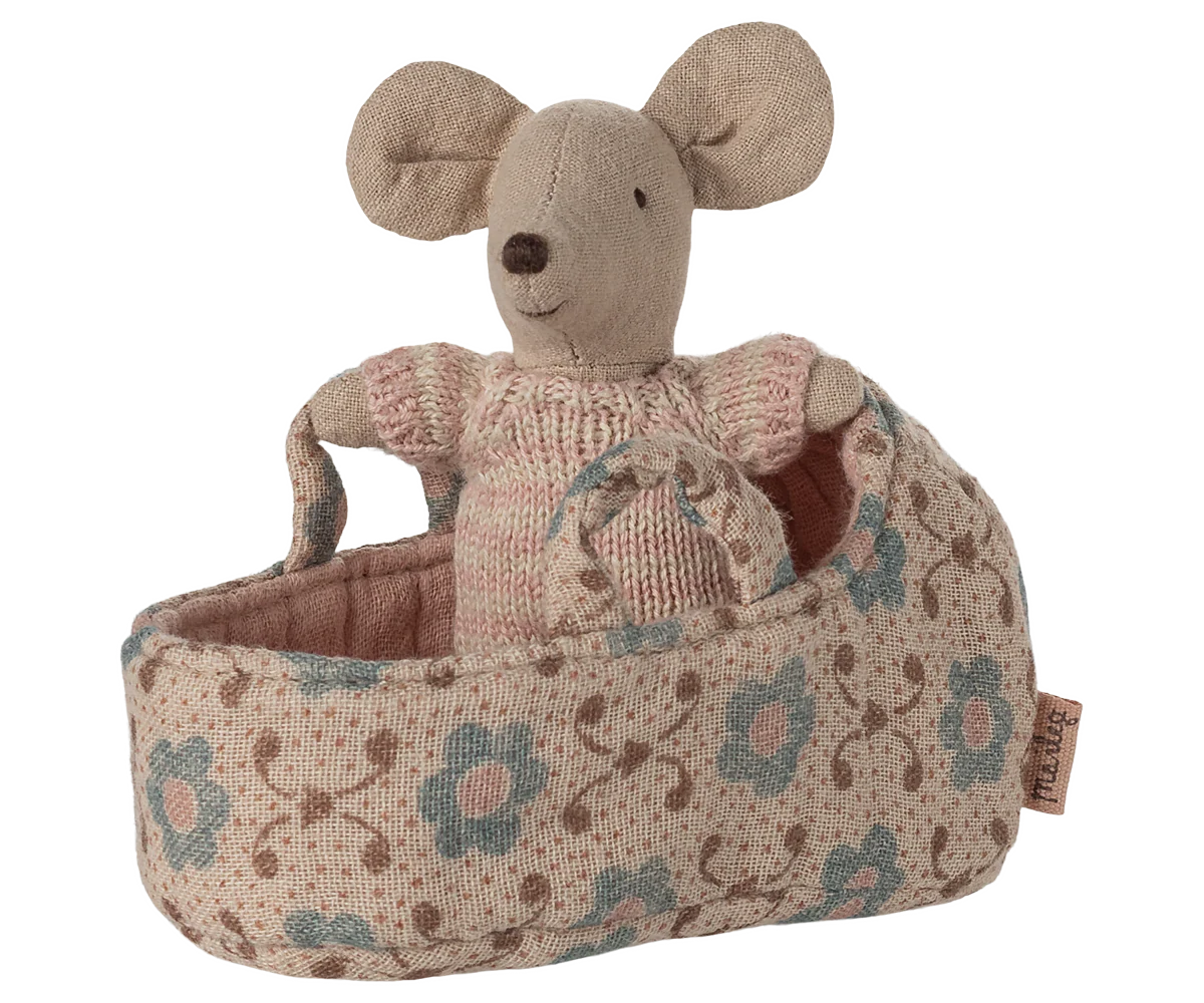 Baby Mouse in Carrying Cot