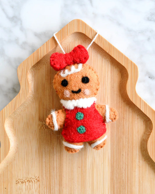 Felt Gingerbread Girl Ornament
