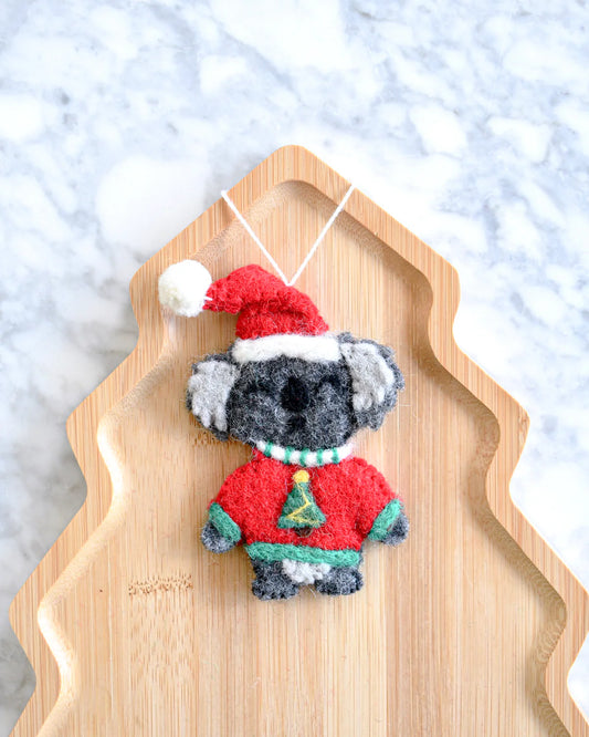Felt Christmas Koala Ornament