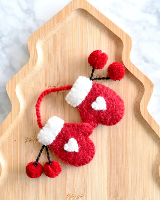 Felt Mittens Ornament