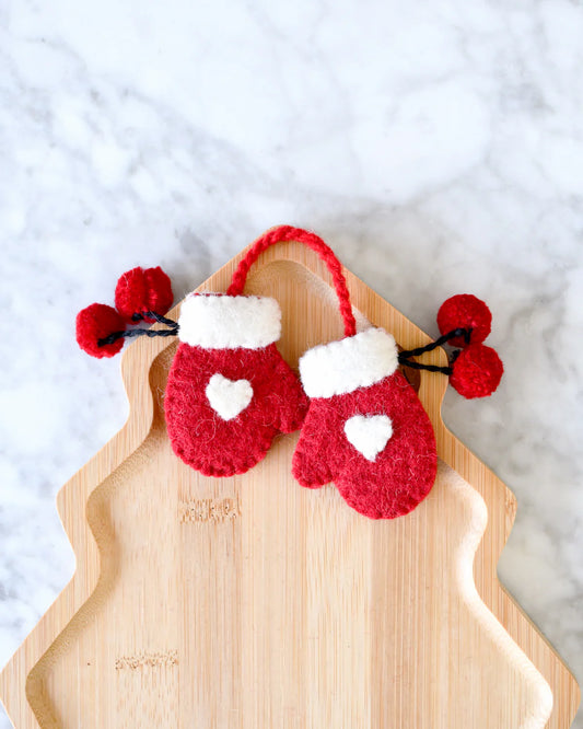 Felt Mittens Ornament