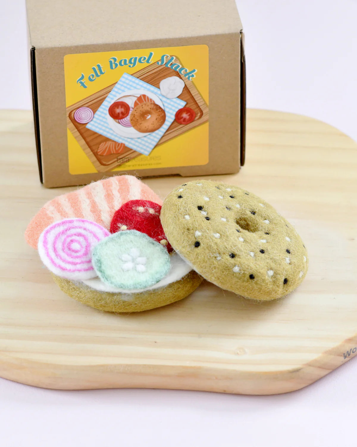 Felt Food Play Set - Bagel Stack