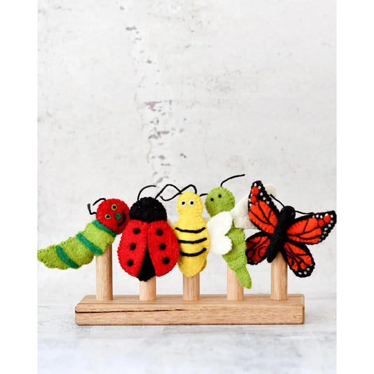 Felt Finger Puppets Set - Insects & Bugs