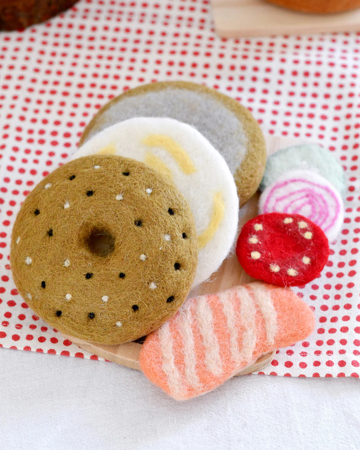 Felt Food Play Set - Bagel Stack