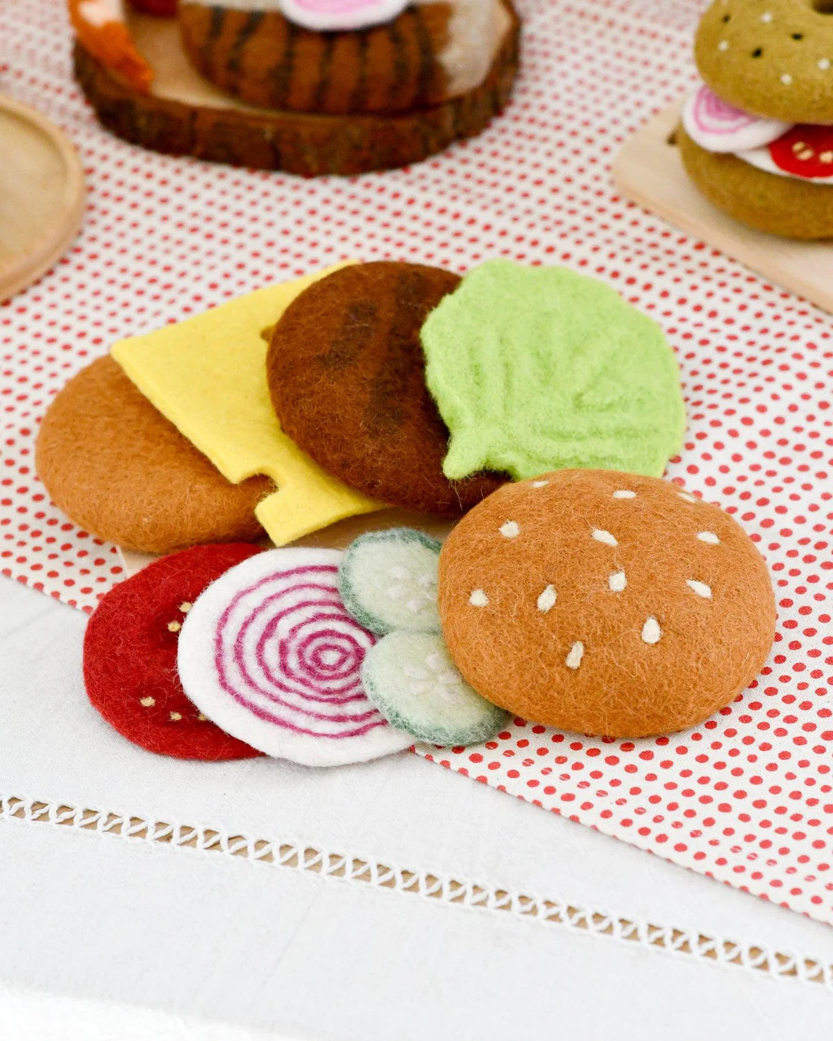 Felt Food Play Set - Burger Stack