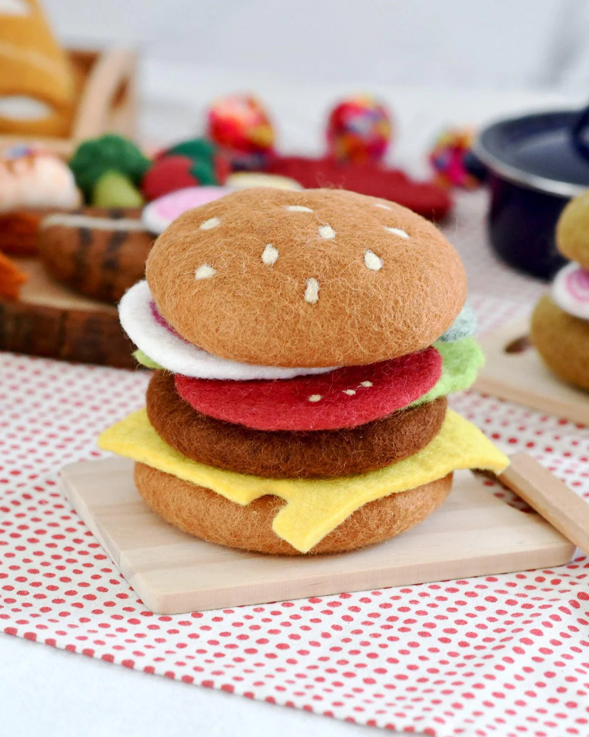 Felt Food Play Set - Burger Stack