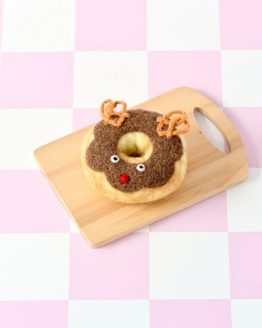 Felt Baked Goods - Reindeer Doughnut