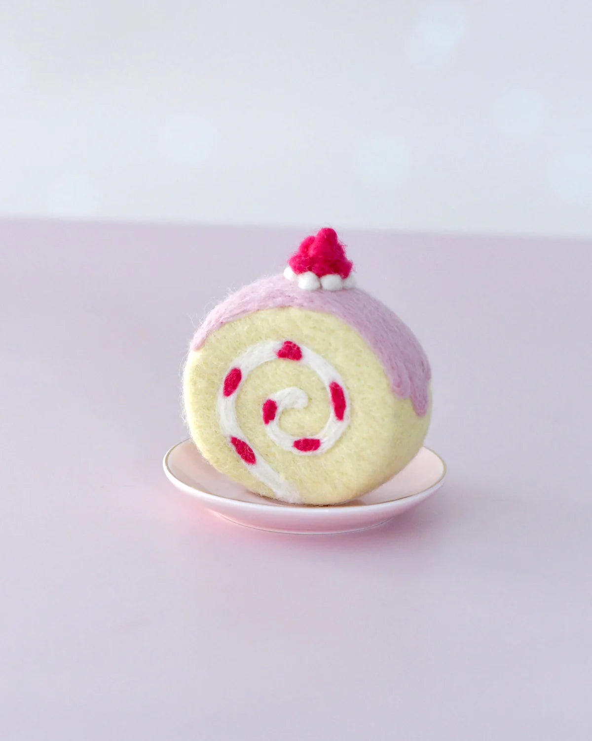 Felt Baked Goods - Strawberry Swiss Roll