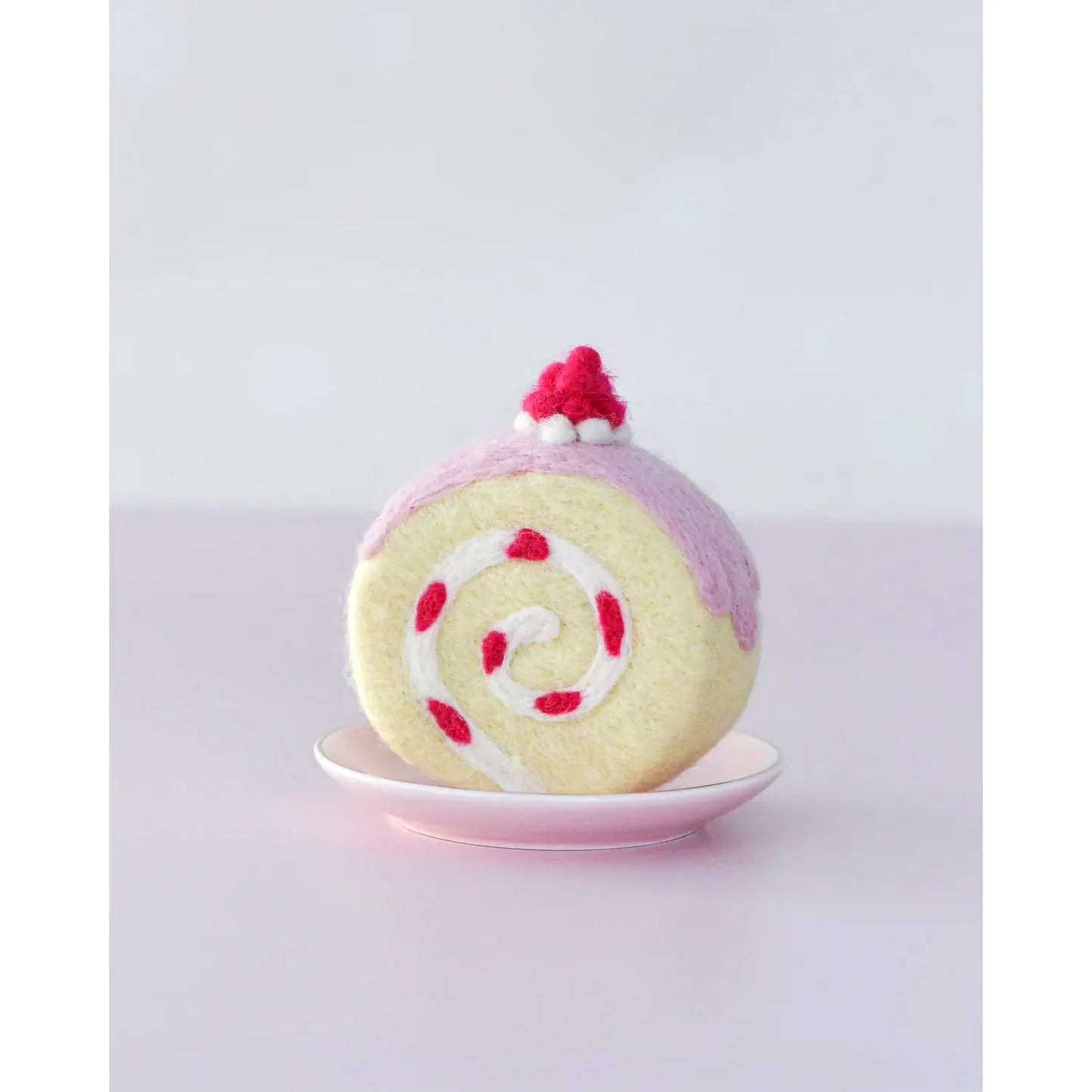 Felt Baked Goods - Strawberry Swiss Roll