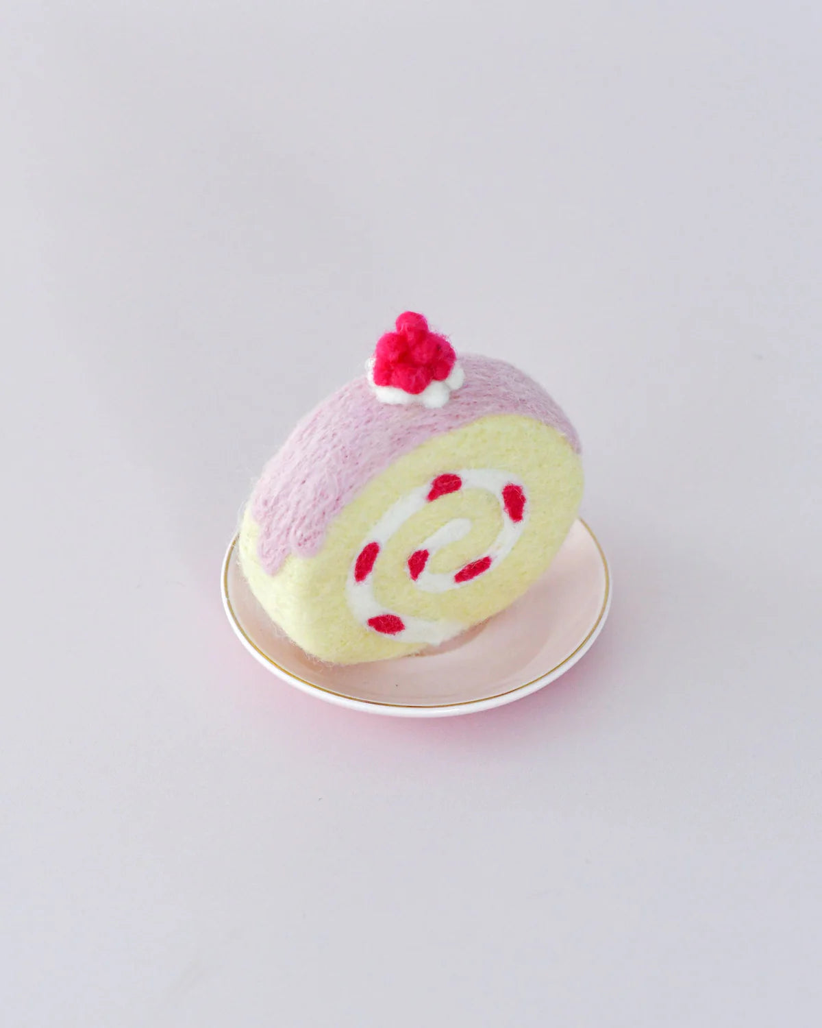 Felt Baked Goods - Strawberry Swiss Roll