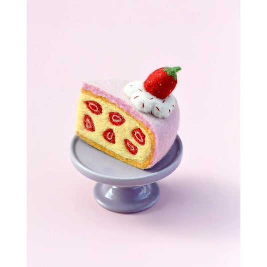 Felt Baked Goods - Strawberry Torte Slice