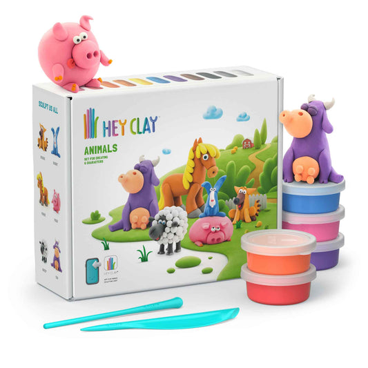 Hey Clay! Air-Dry Modelling Clay Set - Animals