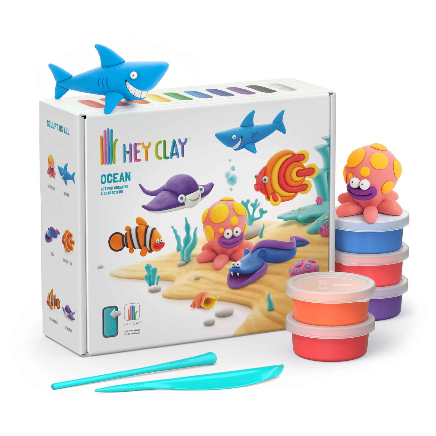 Hey Clay! Air-Dry Modelling Clay Set - Ocean