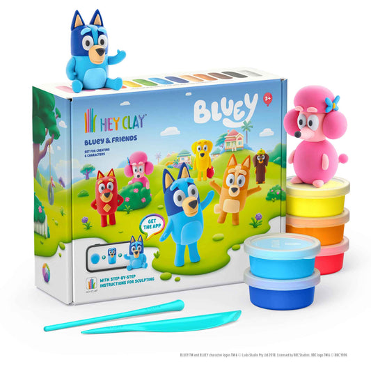 Hey Clay! Air-Dry Modelling Clay Set - Bluey & Friends
