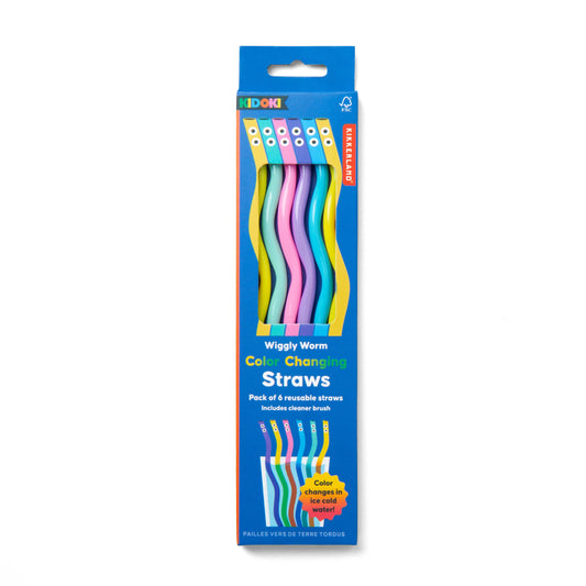 Wiggly Worm Colour Changing Straws
