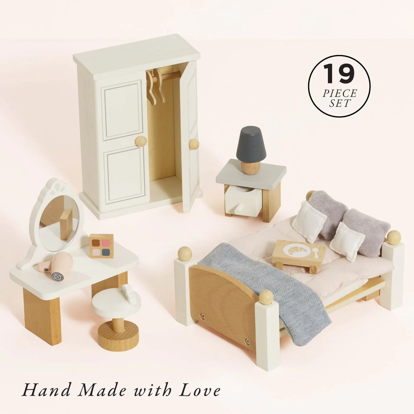 Wooden Doll House Furniture - Bedroom
