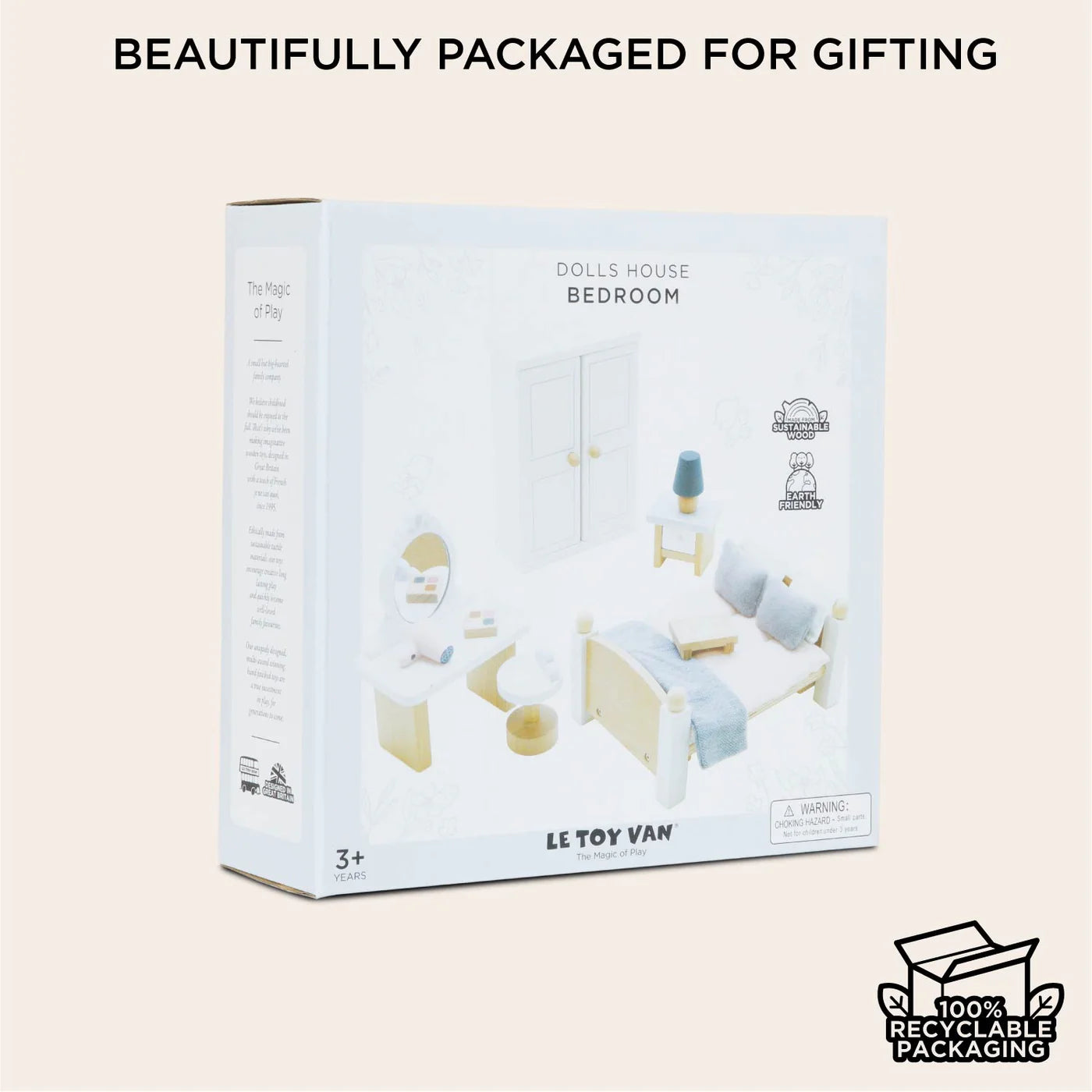 Wooden Doll House Furniture - Bedroom