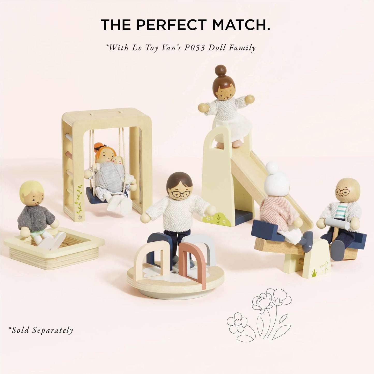 Wooden Doll House Furniture - Outdoor Play