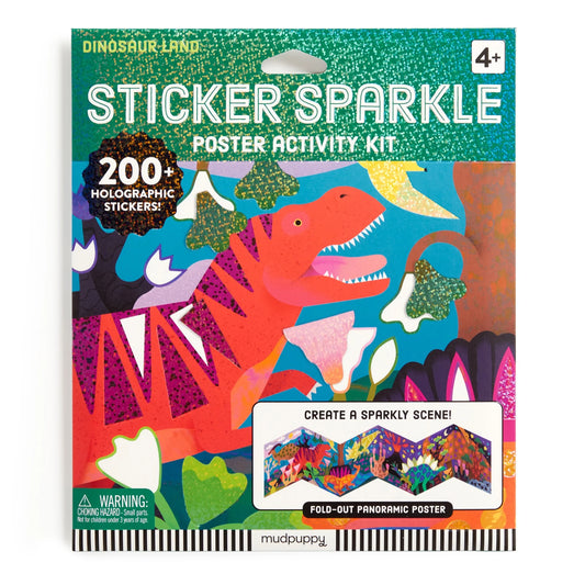 Dinosaur Land Sticker Sparkle Poster Activity Set