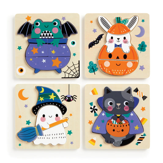Spooky Friends Wooden Puzzles