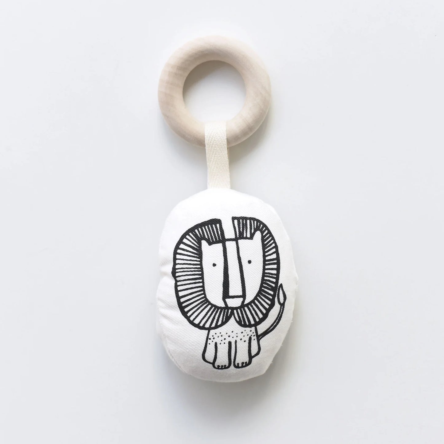 Organic Teether with Wooden Ring - Animals
