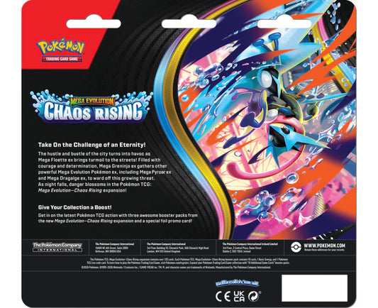 Pokémon TCG: Mega Evolution Chaos Rising 3-Pack Blister