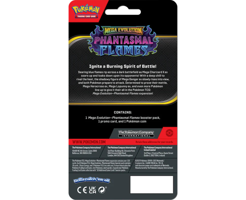 Pokémon Trading Card Game: Phantasmal Flames Checklane Blister Pack